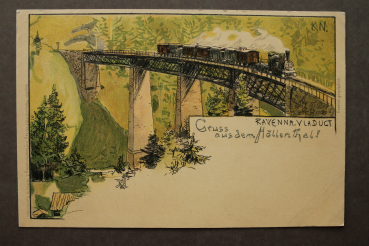 Ansichtskarte Litho AK Höllenthal 1905-1930 Eisenbahn Künstlerkarte